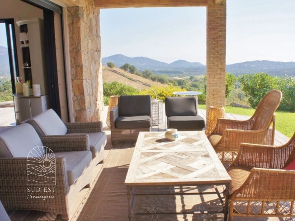 Magnifique villa vue mer à louer à Pinarello, Corse